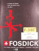 Fosdick-Fosdick 32 and 42, Jog Grinder Operation Maintenance and Parts Manual-32-42-01